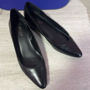 Lauren Ralph Lauren Hattie black kidskin pumps 7.5